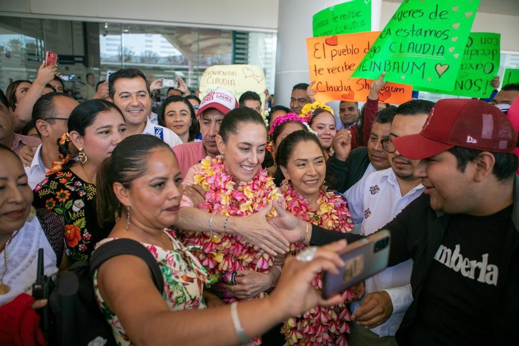 Oaxaquenos apoyan Sheinbaum